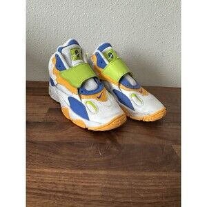 Nike Air Max Speed Turf Boys Size 5Y White Blue Green Athletic Shoes Sneakers